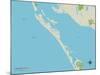 Political Map of Longboat Key, FL-null-Mounted Art Print