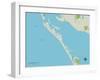 Political Map of Longboat Key, FL-null-Framed Art Print