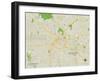 Political Map of Los Angeles, CA-null-Framed Art Print