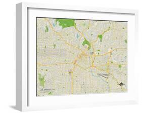 Political Map of Los Angeles, CA-null-Framed Art Print