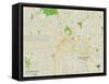 Political Map of Los Angeles, CA-null-Framed Stretched Canvas