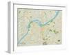 Political Map of Louisville, KY-null-Framed Art Print