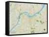 Political Map of Louisville, KY-null-Framed Stretched Canvas