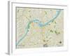 Political Map of Louisville, KY-null-Framed Art Print