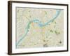 Political Map of Louisville, KY-null-Framed Art Print