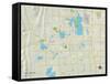 Political Map of Loveland, CO-null-Framed Stretched Canvas