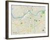 Political Map of Lowell, MA-null-Framed Art Print