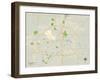 Political Map of Lubbock, TX-null-Framed Art Print