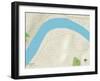 Political Map of Ludlow, KY-null-Framed Art Print