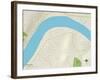 Political Map of Ludlow, KY-null-Framed Art Print