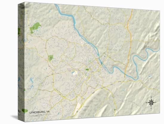 Political Map of Lynchburg, VA-null-Stretched Canvas