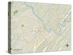 Political Map of Lynchburg, VA-null-Stretched Canvas