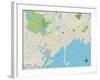 Political Map of Lynn, MA-null-Framed Art Print