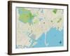 Political Map of Lynn, MA-null-Framed Art Print