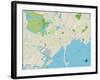 Political Map of Lynn, MA-null-Framed Art Print