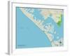 Political Map of Madeira Beach, FL-null-Framed Art Print