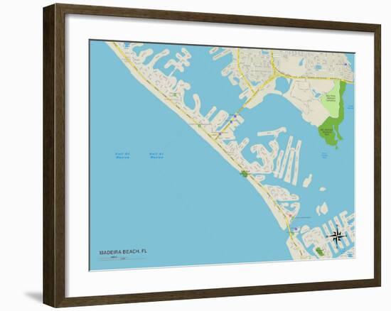 Political Map of Madeira Beach, FL-null-Framed Art Print