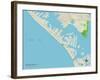 Political Map of Madeira Beach, FL-null-Framed Art Print