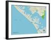 Political Map of Madeira Beach, FL-null-Framed Art Print