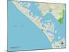 Political Map of Madeira Beach, FL-null-Mounted Art Print