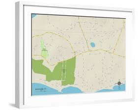 Political Map of Madison, CT-null-Framed Art Print