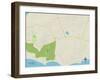 Political Map of Madison, CT-null-Framed Art Print