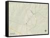 Political Map of Madison, GA-null-Framed Stretched Canvas