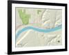 Political Map of Madison, IN-null-Framed Art Print