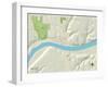 Political Map of Madison, IN-null-Framed Art Print