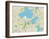 Political Map of Madison, WI-null-Framed Art Print