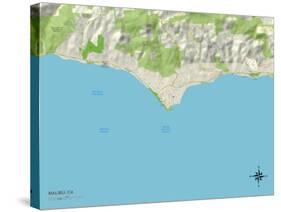 Political Map of Malibu, CA-null-Stretched Canvas