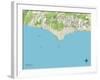 Political Map of Malibu, CA-null-Framed Art Print