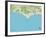 Political Map of Malibu, CA-null-Framed Art Print