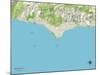 Political Map of Malibu, CA-null-Mounted Art Print