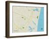 Political Map of Manasquan, NJ-null-Framed Art Print