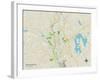 Political Map of Manchester, NH-null-Framed Art Print