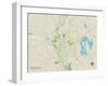 Political Map of Manchester, NH-null-Framed Art Print