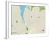 Political Map of Manhasset, NY-null-Framed Art Print