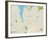 Political Map of Manhasset, NY-null-Framed Art Print