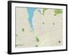 Political Map of Manhasset, NY-null-Framed Art Print