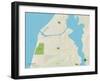 Political Map of Manistee, MI-null-Framed Art Print