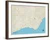 Political Map of Manistique, MI-null-Framed Art Print