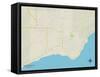 Political Map of Manistique, MI-null-Framed Stretched Canvas
