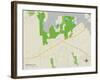 Political Map of Manorville, NY-null-Framed Art Print