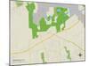 Political Map of Manorville, NY-null-Mounted Art Print