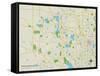 Political Map of Maple Grove, MN-null-Framed Stretched Canvas
