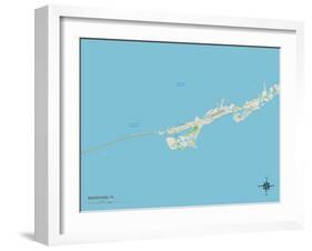 Political Map of Marathon, FL-null-Framed Art Print
