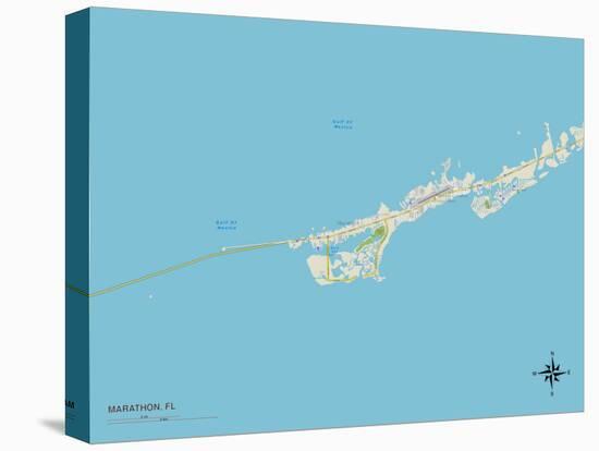 Political Map of Marathon, FL-null-Stretched Canvas