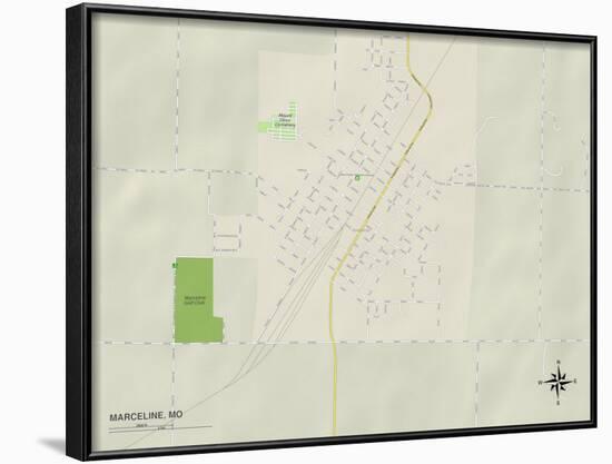 Political Map of Marceline, MO-null-Framed Art Print