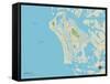 Political Map of Marco, FL-null-Framed Stretched Canvas